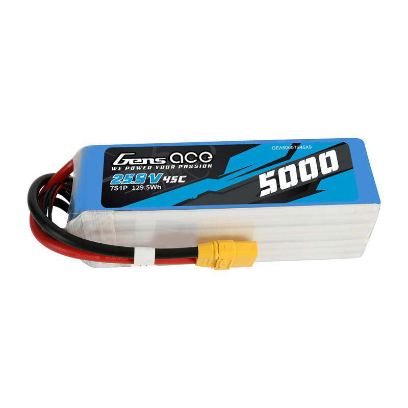 Gens ace 5000mAh 25.9V 45C 7S1P Lipo baterija s XT90