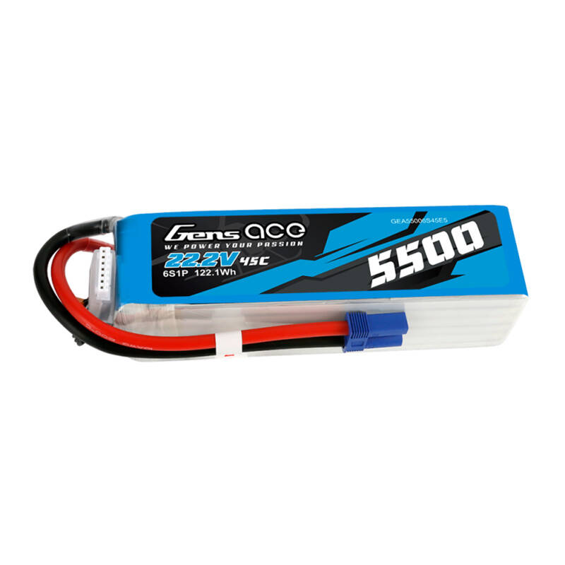 Gens ace 5500mAh Lipo 22.2V 45C 6S1P model helikopterskih baterija