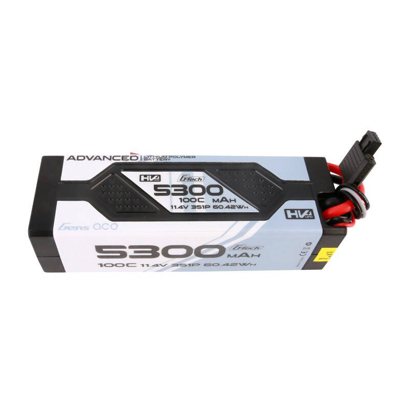 Gens ace Advanced G-Tech 5300mAh 11.4V 3S1P 100C HV auto Lipo baterija Hardcase s Deans utikačem