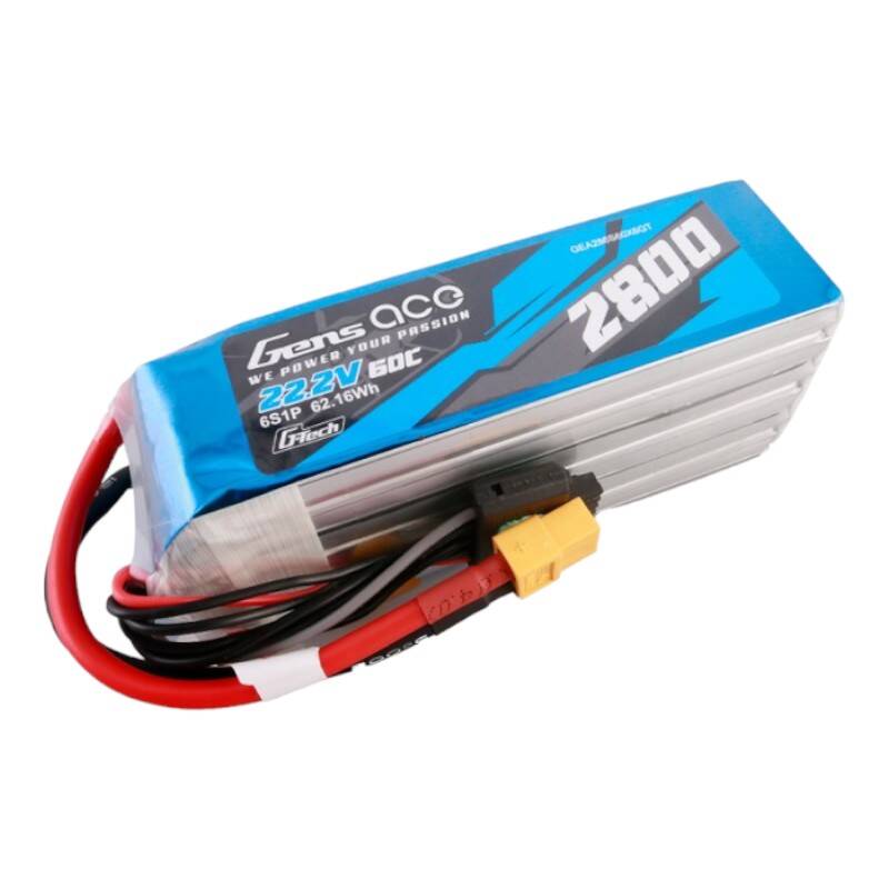 Gens ace G-Tech 2800mAh 22.2V 60C 6S1P Lipo baterija s XT60 utikačem