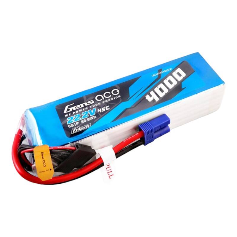 Gens ace G-Tech 4000 mAh 22,2 V 45C 6S1P Lipo baterija s EC5 utikačem