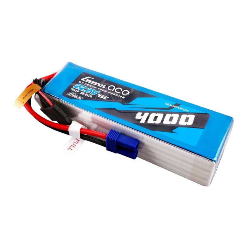 Gens ace G-Tech 4000 mAh 22,2 V 45C 6S1P Lipo baterija s EC5 utikačem