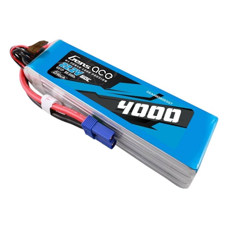 Gens ace G-Tech 4000 mAh 22,2 V 60C 6S1P Lipo baterija s EC5 utikačem