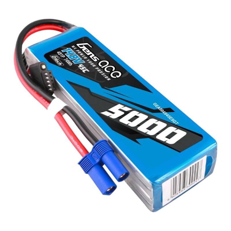 Gens ace G-Tech 5000mAh 14.8V 45C 4S1P Heli Lipo baterija s EC5 utikačem