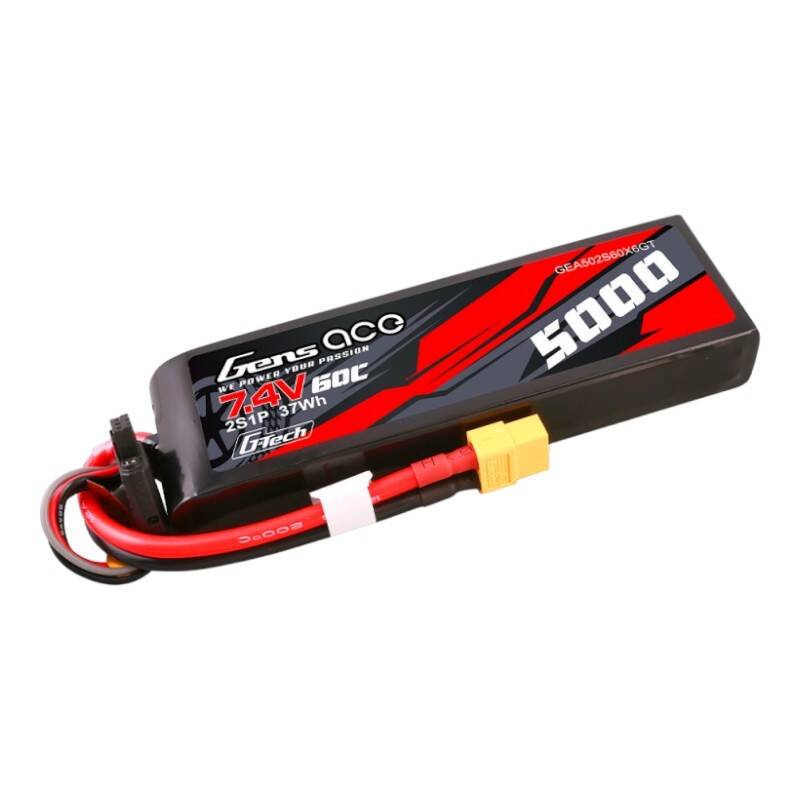 Gens ace G-Tech 5000mAh 7.4V 60C 2S1P Lipo kućište od PC materijala s XT60 utikačem