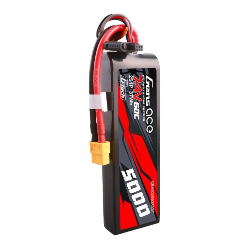 Gens ace G-Tech 5000mAh 7.4V 60C 2S1P Lipo kućište od PC materijala s XT60 utikačem