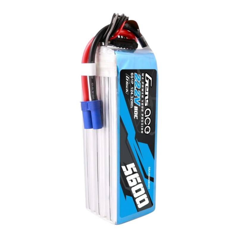 Gens ace G-Tech 5600 mAh 80C 22,2 V 6S1P Lipo baterija s EC5 utikačem