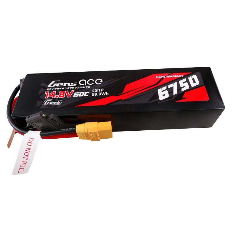 Gens ace G-Tech 6750mAh 14.8V 60C 4S1P Lipo baterija Kućište od PC materijala s XT90 utikačem