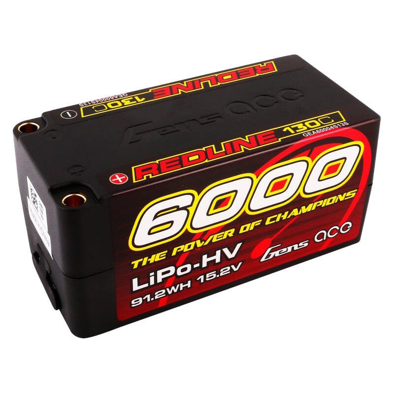 Gens ace Redline serija 6000mAh 15.2V 130C 4S2P HardCase 69# HV LiPo baterija