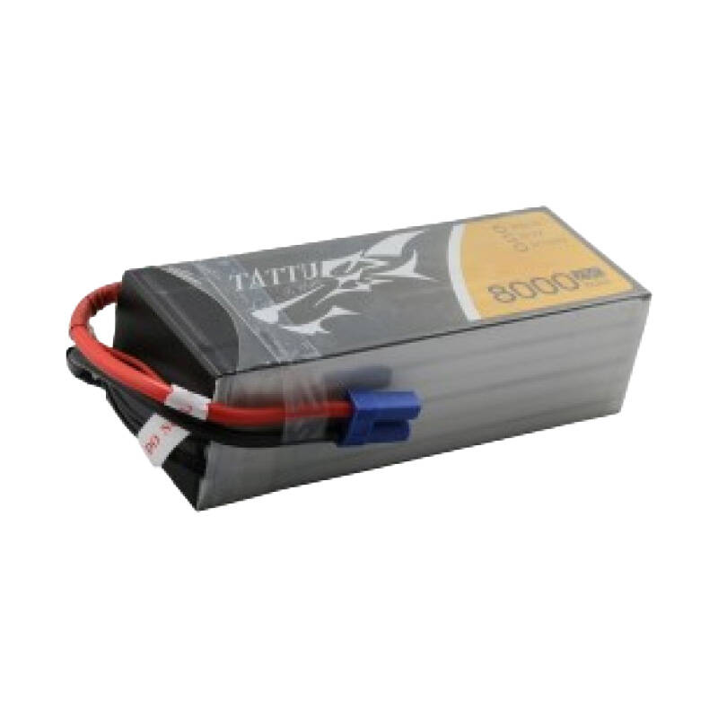 Tattu 8000 mAh 22,2 V 25C 6S1P Lipo baterija s EC5