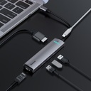 HUB Adapter Baseus 6u1 USB-C na 3x USB 3.0 + HDMI + RJ45 + USB-C PD