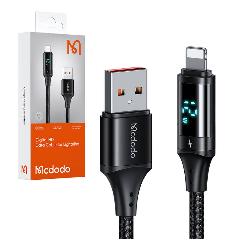 Digitalni zaslon USB na Lightning podatkovni kabel Mcdodo CA-1060, 1,2 m