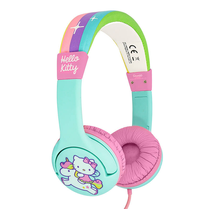 Žičane slušalice za djecu OTL Hello Kitty Rainbow (tirkizne)