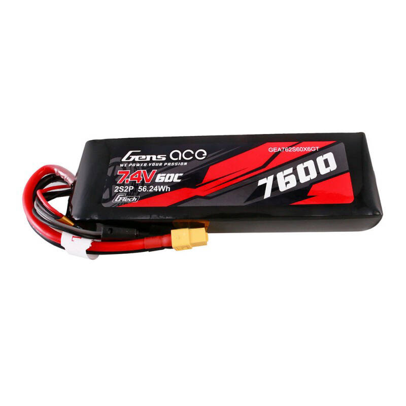 Gens ace G-Tech 7600mAh 7.4V 60C 2S2P Lipo baterija PC mat baterija