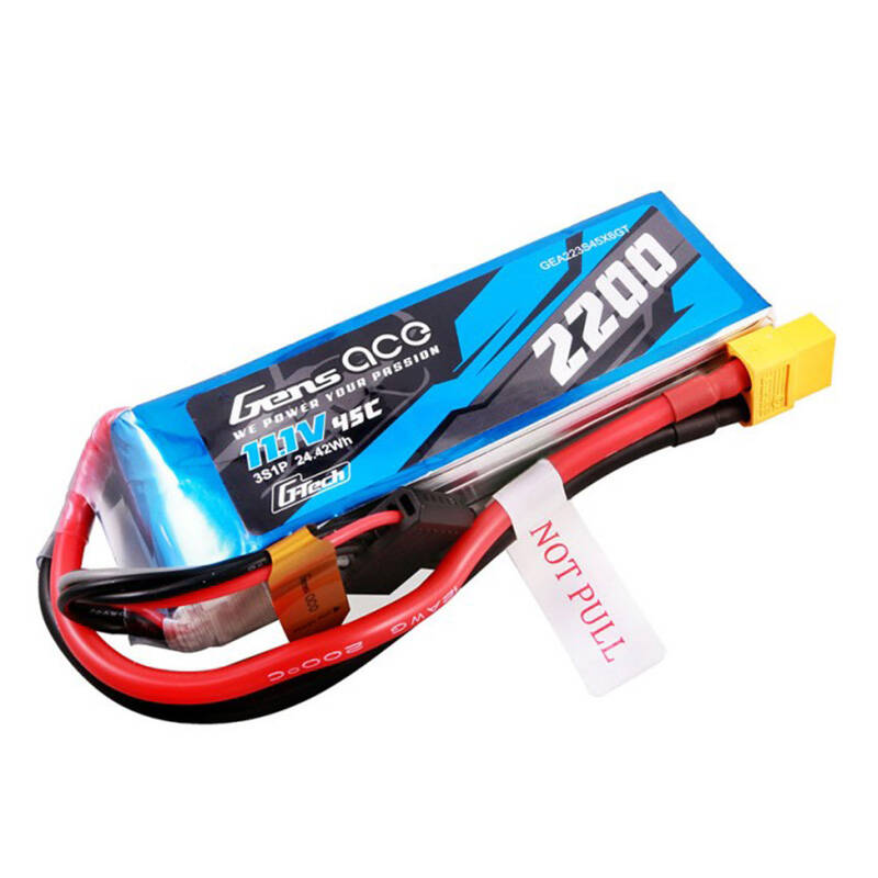 Gens Ace G-Tech 2200mAh 11.1V 45C 3S1P baterija s XT60 utikačem