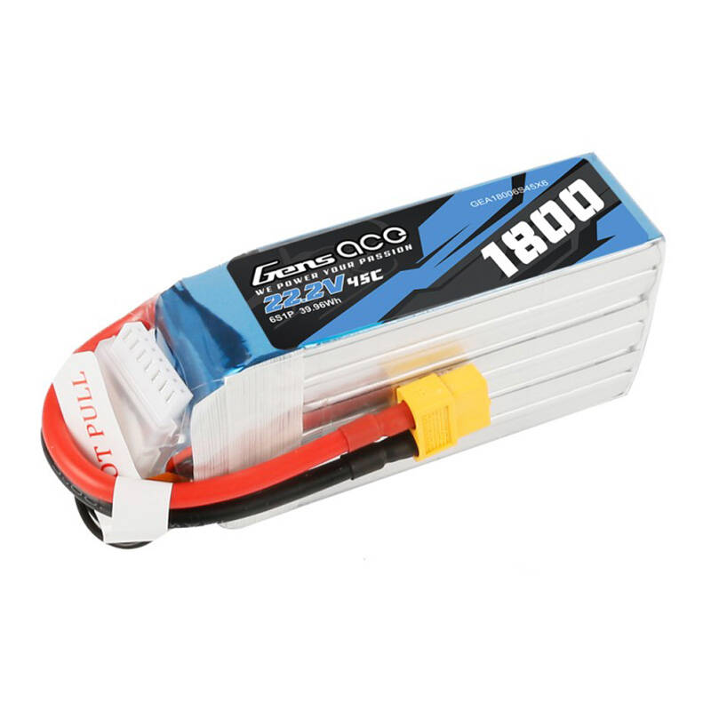 Gens ace 1800mAh 22.2V 45C 6S1P Lipo baterija