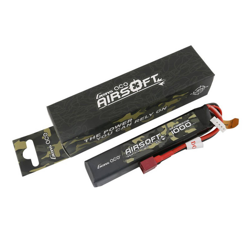 Gens ace 25C 1000mAh 3S1P 11.1V Airsoft Gun Lipo baterija s T utikačem