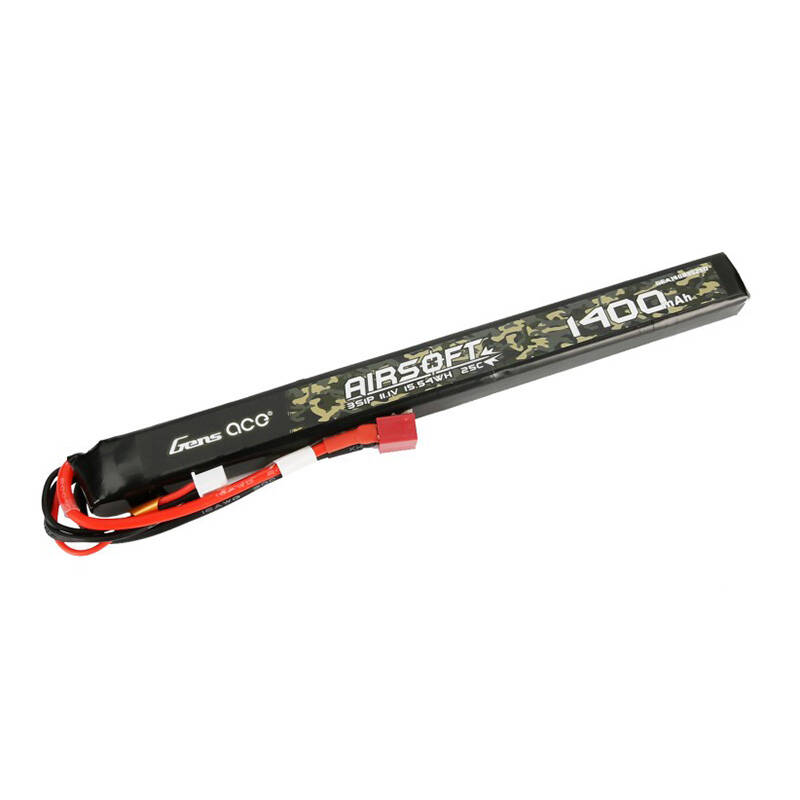 Gens ace 25C 1400mAh 3S1P 11.1V Airsoft Gun Lipo baterija s T utikačem