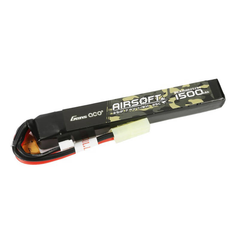 Gens ace 25C 1500 mAh 2S1P 7,4 V Airsoft Gun Lipo baterija s mini Tamiya utikačem