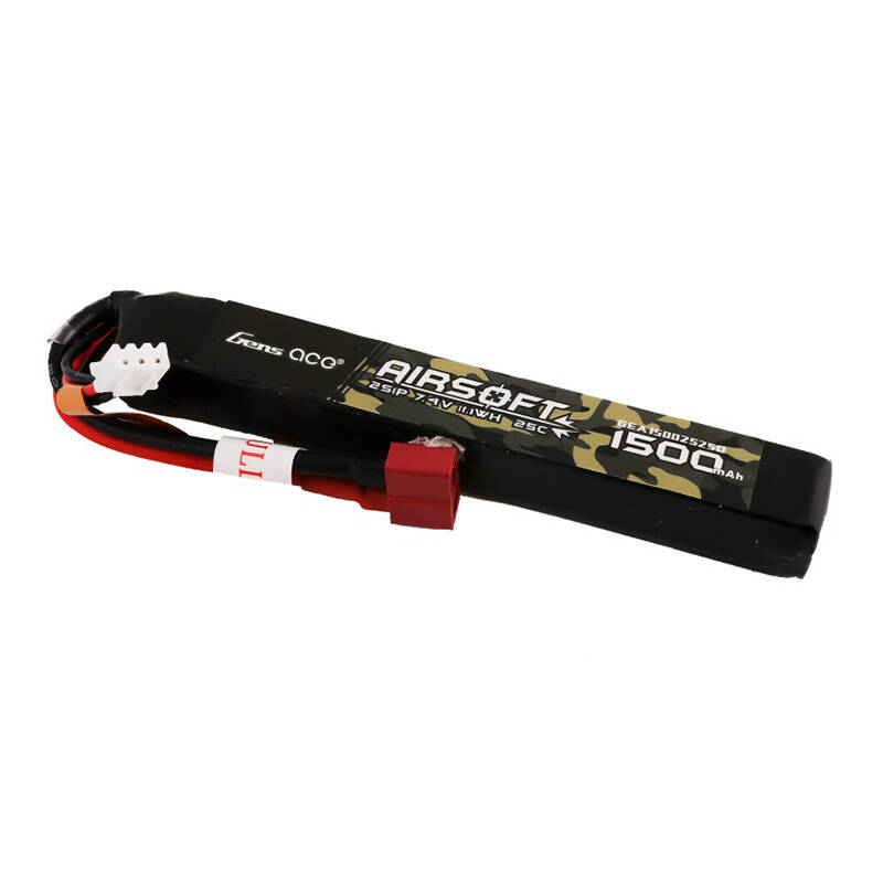 Gens ace 25C 1500 mAh 2S1P 7,4 V Airsoft Gun Lipo baterija s T utikačem