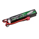 Gens Ace 25C 2000 mAh 2S2P 7,4 V Saddle Airsoft Gun Lipo baterija s Mini Deans(T) utikačem