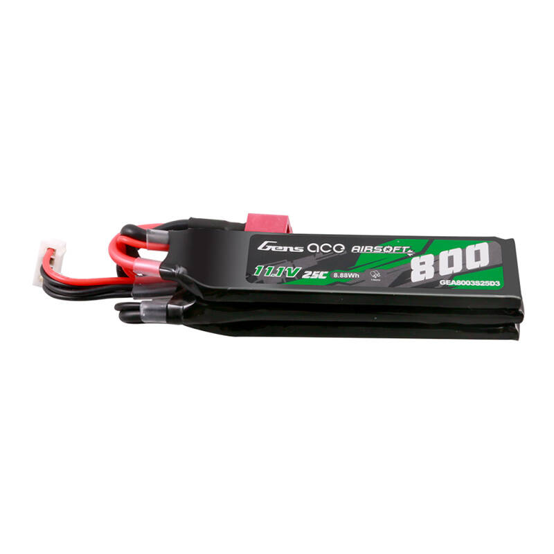 Gens ace 25C 800mAh 3S1P 11.1V NUNCHUCK 3X Airsoft Gun Lipo baterija s Deans(T) utikačem