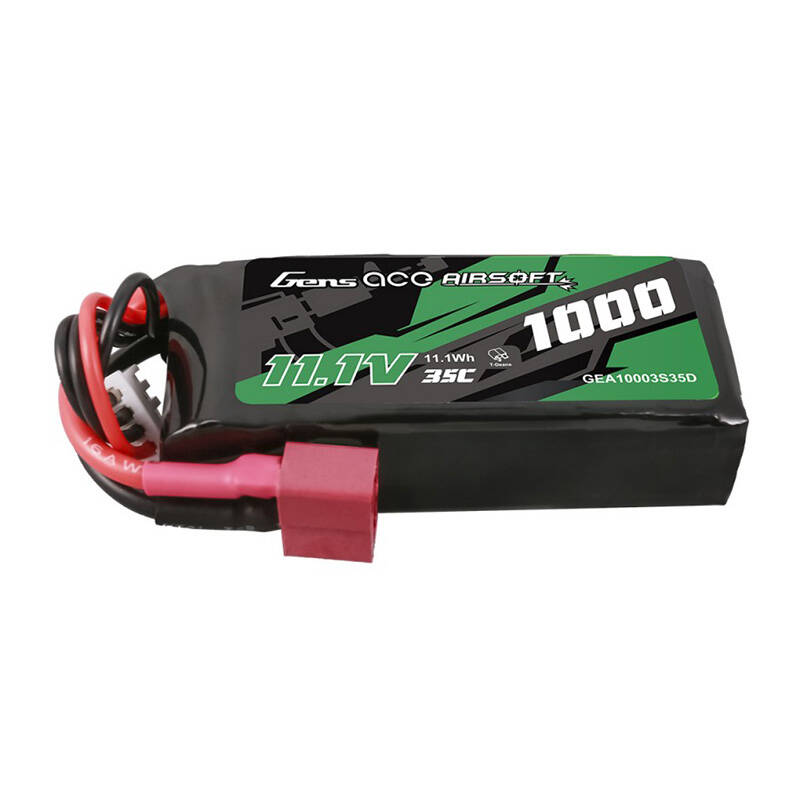 Gens ace 35C 1000 mAh 3S1P 11,1 V Airsoft Gun Lipo baterija s T utikačem