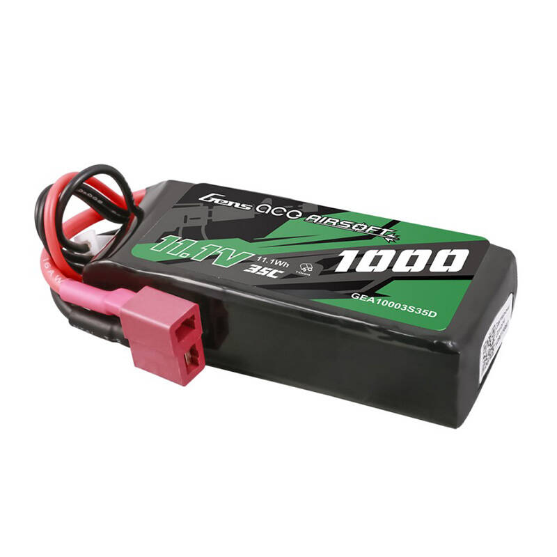 Gens ace 35C 1000 mAh 3S1P 11,1 V Airsoft Gun Lipo baterija s T utikačem