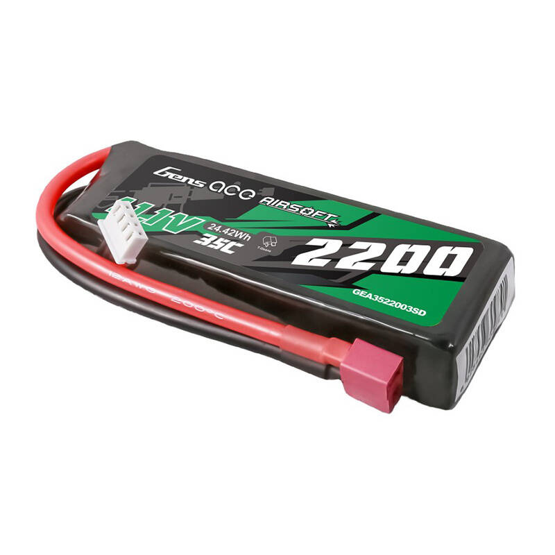 Gens ace 35C 2200 mAh 3S1P 11,1 V Airsoft Gun Lipo baterija s T utikačem