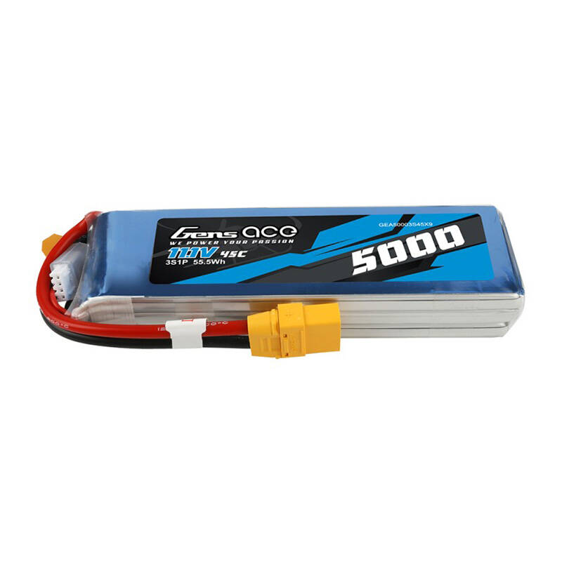 Gens ace 5000mAh 11.1V 45C 3S1P lipo baterija s XT90 utikačem