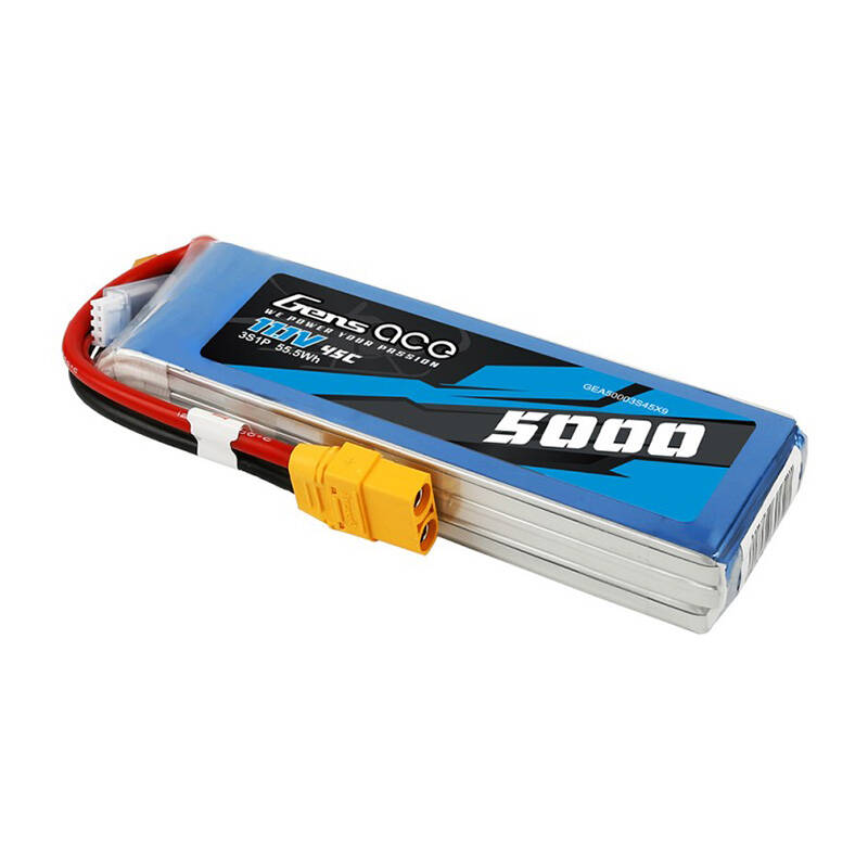 Gens ace 5000mAh 11.1V 45C 3S1P lipo baterija s XT90 utikačem