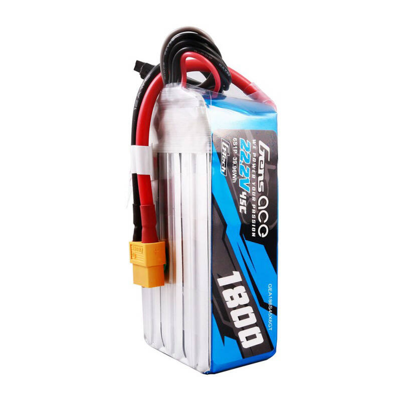 Gens ace G-Tech 1800mAh 22.2V 45C 6S1P Lipo baterija s XT60 utikačem