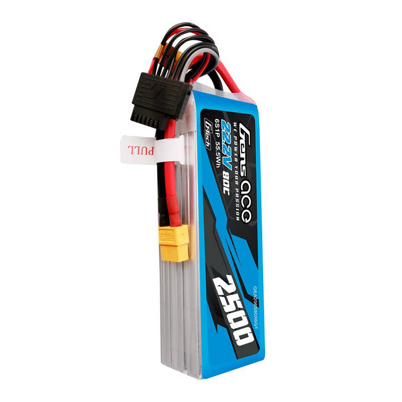 Gens ace G-Tech 2500 mAh 22,2 V 80C 6S1P Lipo baterija s XT60 utikačem