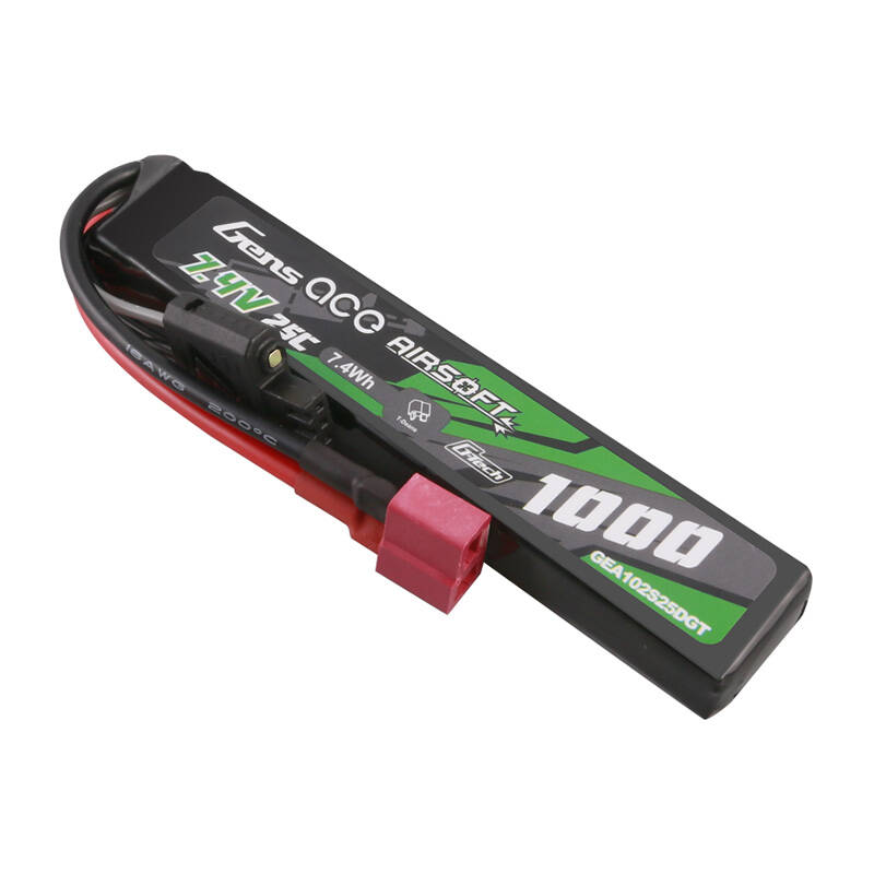 Gens ace G-Tech 25C 1000mAh 2S1P 7.4V Airsoft Gun Lipo baterija s T utikačem