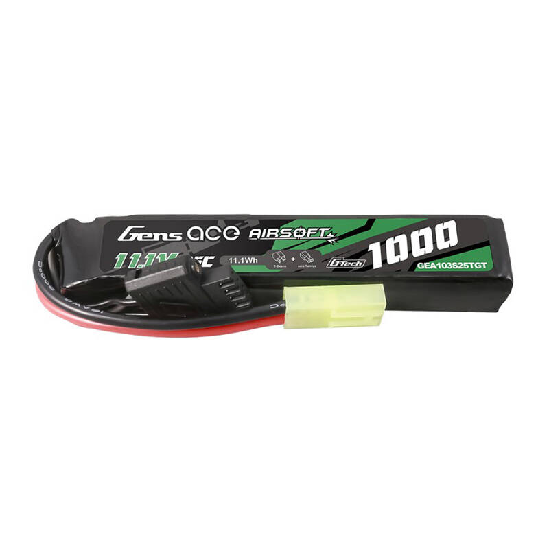 Gens ace G-Tech 25C 1000mAh 3S1P 11.1V Airsoft Gun Lipo baterija s Tamiyom