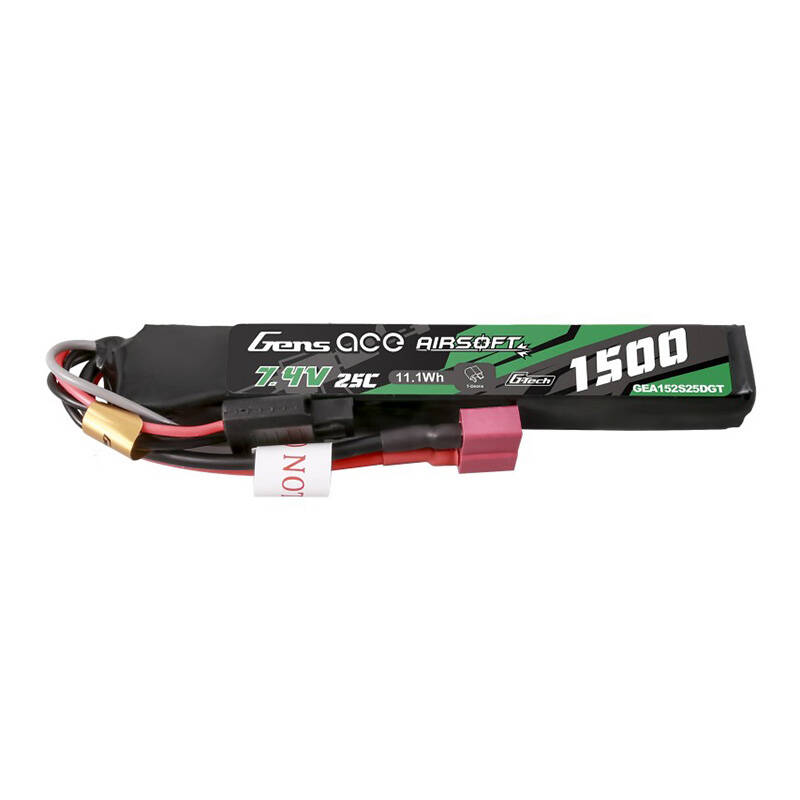 Gens ace G-Tech 25C 1500mAh 2S1P 7.4V Airsoft Gun Lipo baterija s T utikačem