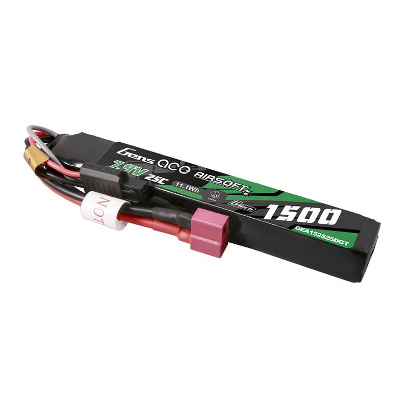 Gens ace G-Tech 25C 1500mAh 2S1P 7.4V Airsoft Gun Lipo baterija s T utikačem