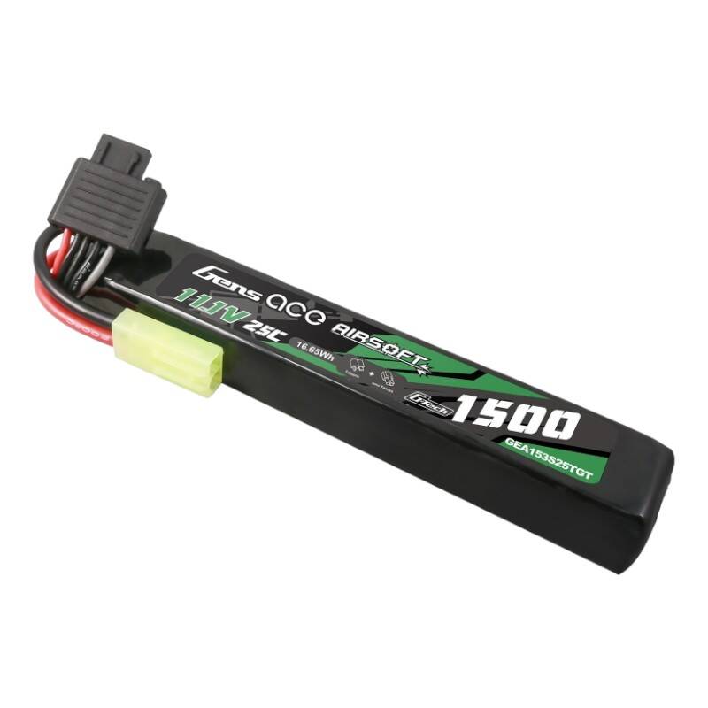 Gens ace G-Tech 25C 1500mAh 3S1P 11.1V Airsoft Gun Lipo baterija s Tamiyom