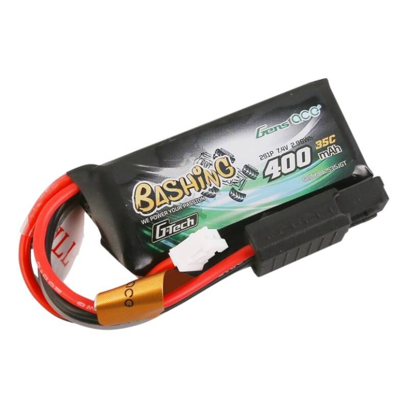 Gens ace G-Tech 400 mAh 7,4 V 2S1P 35C Lipo baterija s JST-PHR Plug-Bashing Series konektorom