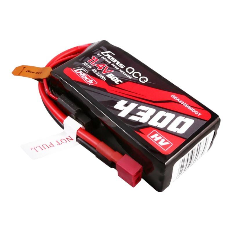 Gens ace G-Tech 4300mAh 3S1P 11.4V 60C Lipo baterija s T-utikačem