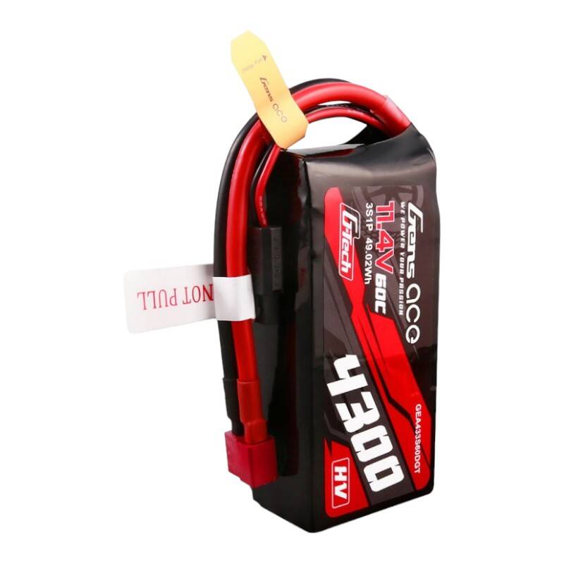 Gens ace G-Tech 4300mAh 3S1P 11.4V 60C Lipo baterija s T-utikačem