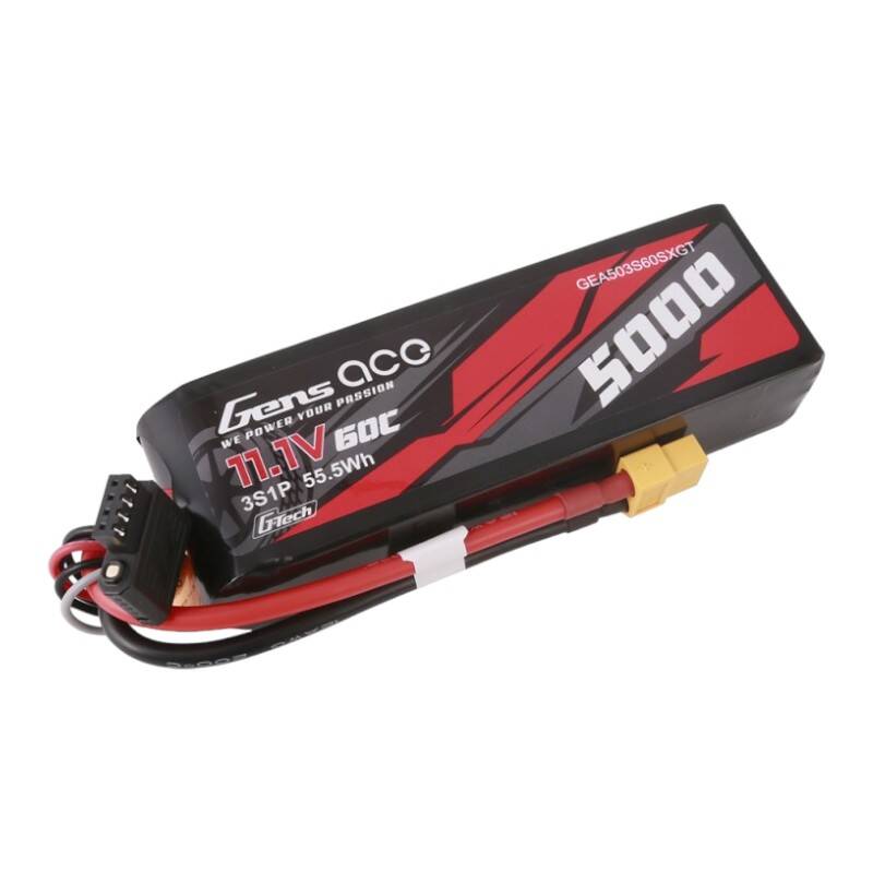 Gens ace G-Tech 5000mAh 11.1V 60C 3S1P Lipo s XT60 utikačem