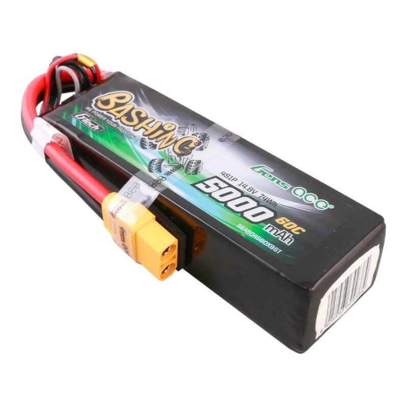 Gens ace G-Tech 5000 mAh 14,8 V 4S1P 60C Lipo baterija s XT90 Plug-Bashing serijom