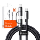 Mcdodo 2u1 kabel CA-0450 USB-C na USB-C + Lightning, 1,2 m