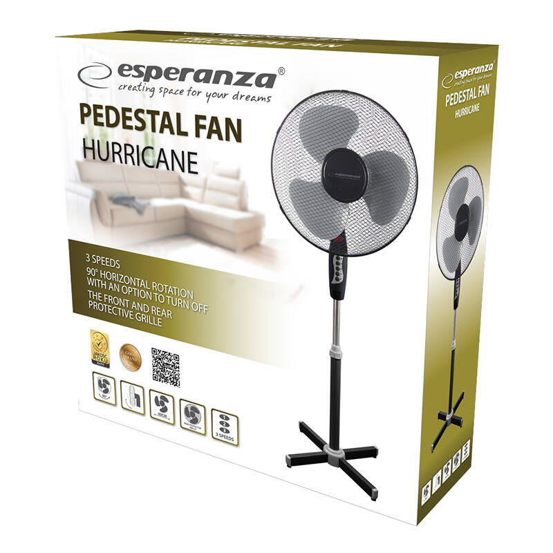 Ventilator Esperanza Hurricane EHF001KE (crna i siva)