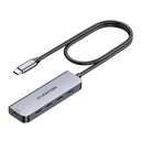 Lention 5in1 Hub USB-C na 4x USB-C 5Gbps + USB-C 5V-IN 15W (sivo)