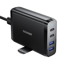 Stolni punjač 2xUSB-C 2xUSB-A 100W Essager GaN (crni)