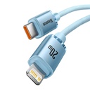Baseus Crystal Shine USB-C na IP kabel, 20W, 2m (plavi)