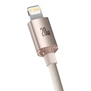 Baseus Crystal Shine USB-C na IP kabel, 20W, 2m (roza)