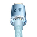 Baseus Crystal Shine USB kabel za iP, 2.4A, 2m (plavi)